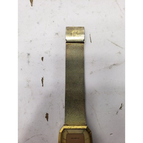 Helbros 56621 Quartz Gold Plated Watch Base Metal Bezel 555415 87-1  Untested